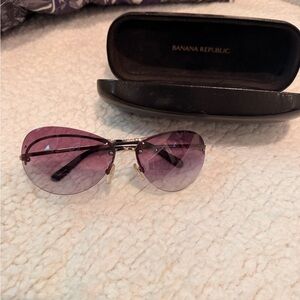 Banana Republic Lavender Aviator Sunglasses